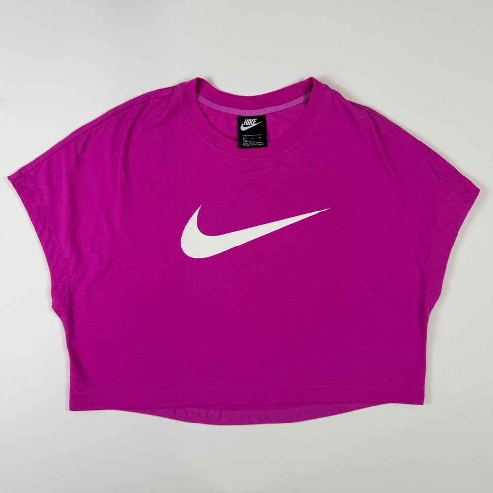 Nike Essential Crop Top Womens XL Pink AR3064-623 NWOT Swoosh Tee